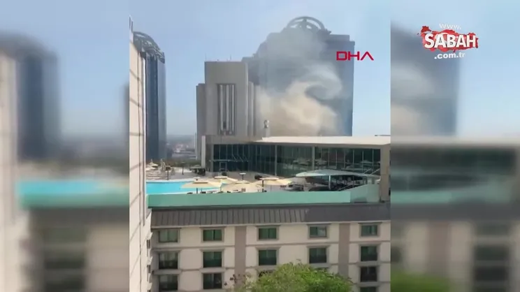 Şişli'de plazada korkutan yangın | Video