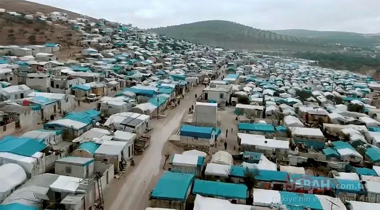 SON DAKİKA! MSB sınırdaki çadırların havadan görüntüsünü paylaştı