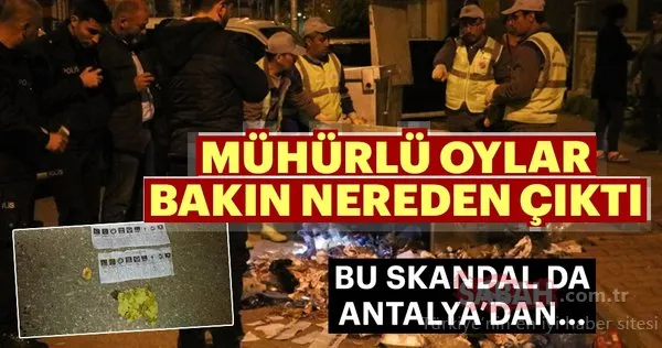 Antalya'da çöp kutusundan mühürlü oy pusulası çıktı