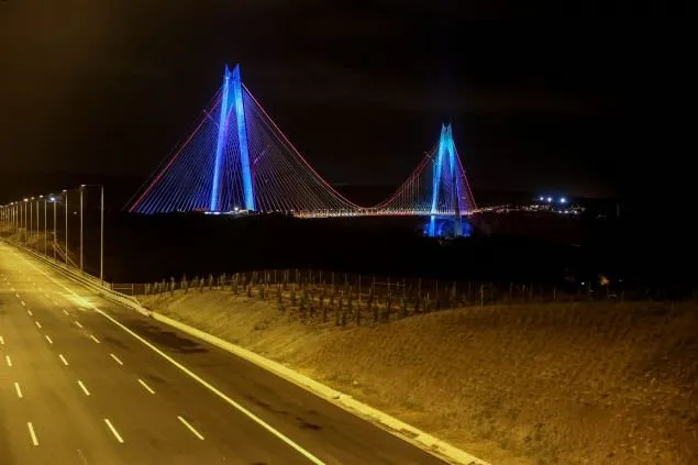 Açılış öncesi Yavuz Sultan Selim Köprüsü böyle görüntülendi