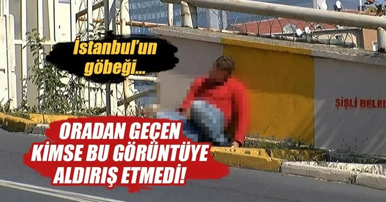 İstanbul’un göbeğinde ibretlik görüntü