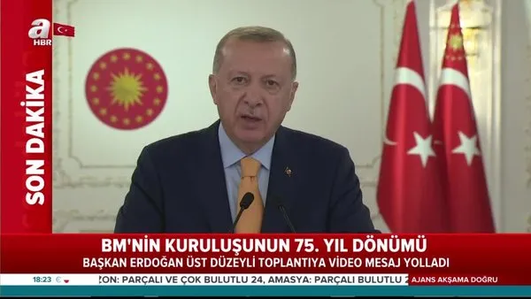 Başkan Erdoğan'dan BM'ye 75. kuruluş yıl dönümü mesajı: 