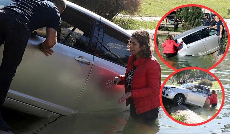 Antalya’da şaşkına çeviren görüntü: Kadın sürücü havuza düştü!