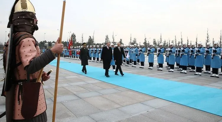 Ankara’da Aliyev’e görkemli karşılama