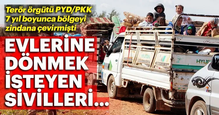 PYD sivillerin Afrin’deki evlerine dönmesine izin vermiyor
