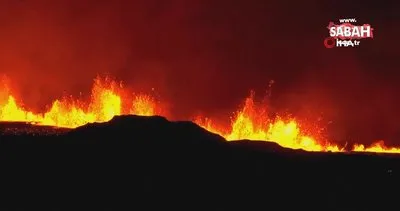 İzlanda’da yanardağ bir kez daha lav ve kül püskürttü | Video