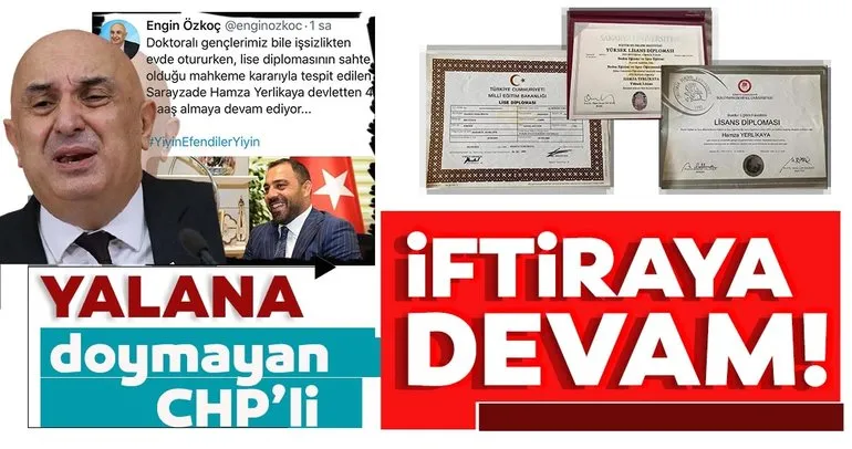 CHP Grup Başkanvekili Engin Özkoç yalana doymuyor