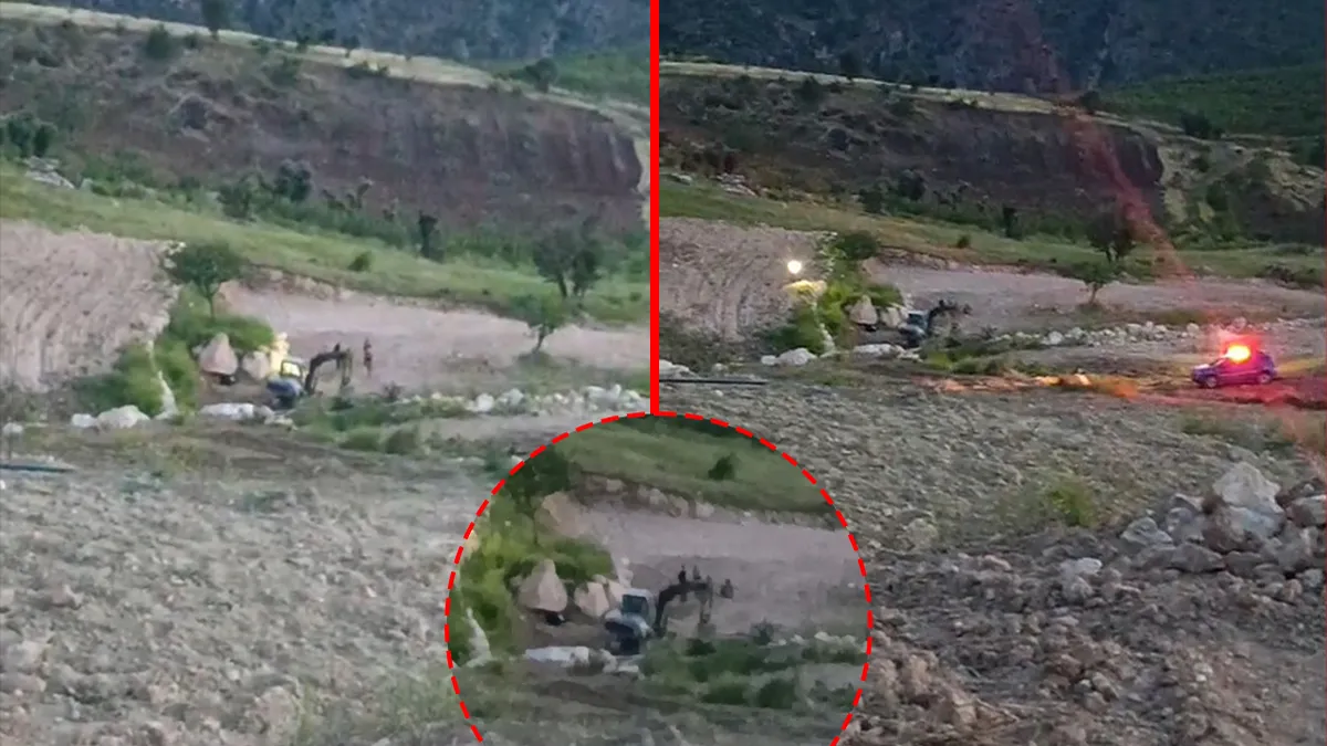 Siirt'in Pervari ilçesinde meydana gelen kazanın ardından olay yerinden genel görünüm