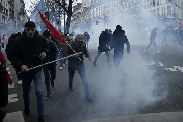 PKK destekçileri Paris'i savaş alanına çevirdi! Olayların bilançosu açıkladı: Çok sayıda polis yaralı...