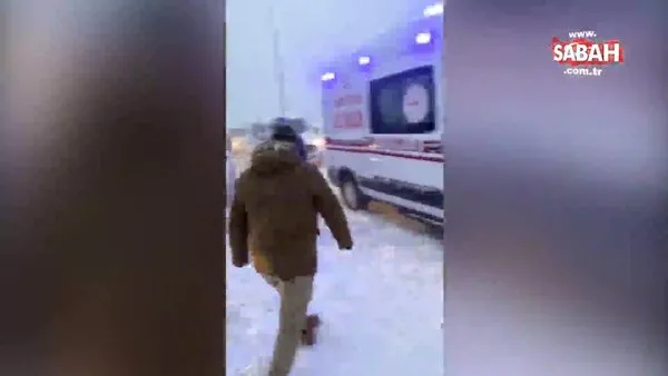 Başakşehir'de 112 acil sağlık ekipleri kar yağışı nedeniyle hamile kadının doğumunu evde gerçekleştirdi | Video