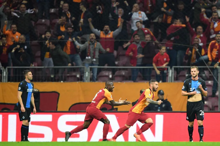 Galatasaray - Club Brugge maçından kareler