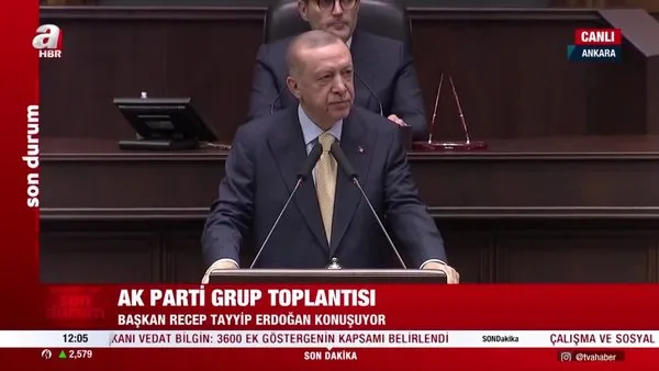 Başkan Erdoğan'dan AK Parti Grup Toplantısında önemli açıklamalar! Dakikalarca ayakta açıklandı | Video