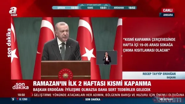 Son Dakika Haberi! Başkan Erdoğan: Kafe, kıraathane, lokal, çay bahçesi, spor salonu faaliyetlerine ara verecek | Video