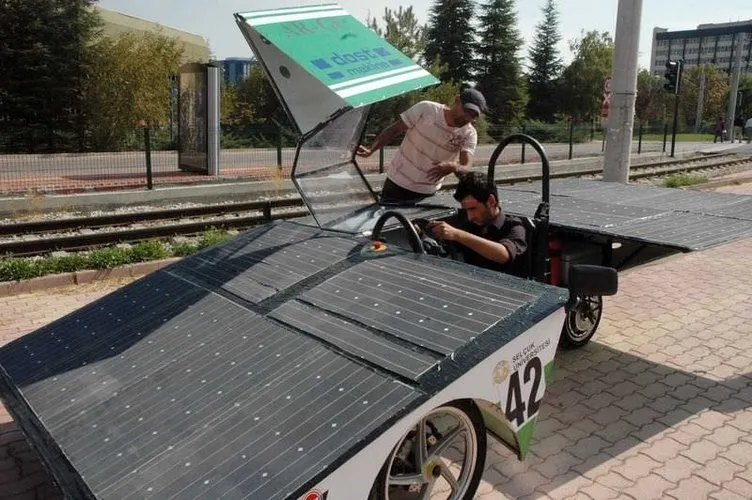Güneş enerjili otomobil...
