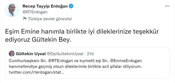 siyasilerden-gelen-gecmis-olsun-mesajlarina-baskan-erdogandan-tesekkur-1644076603980.jpg Siyasilerden gelen geçmiş olsun mesajlarına Başkan Erdoğan'dan teşekkür!