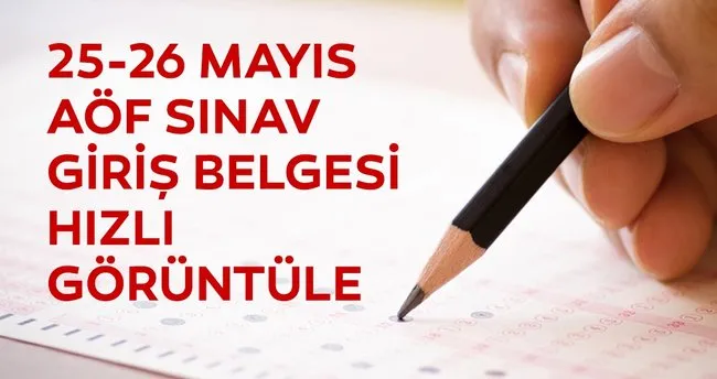 aof sinav giris belgesi sorgulama 2019