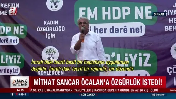 HDP'li Mithat Sancar'dan skandal çağrı! Öcalan'a özgürlük istedi | Video