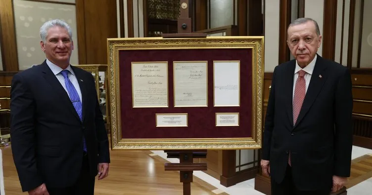 Başkan Erdoğan’dan, Küba Devlet Başkanı Bermudez’e tarihi hediye