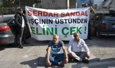 Belediye önünde oturma eylemi başlattı! #izmir