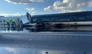Nusaybin’de akaryakıt yüklü tanker devrildi: 1 ölü