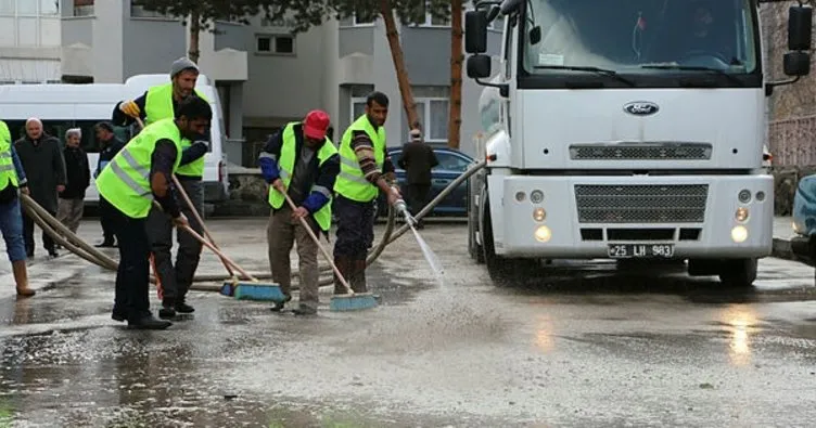 Aziziye Belediyesi bahar temizliğine başladı