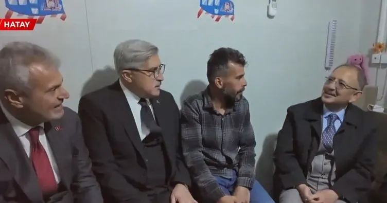 Bakan Özhaseki, Hatay’da depremzede aileyi ziyaret etti