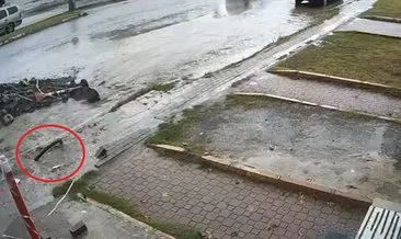 Hatay'da yağmur suyu dolu çukura düştü: O anlar kameraya yansıdı! #hatay