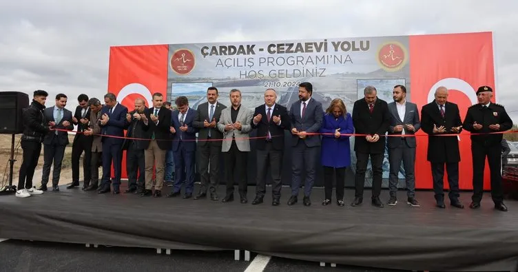 Çardak-Cezaevi yolu törenle trafiğe açıldı