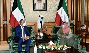 Bakan Çavuşoğlu,  Kuveyt Başbakanı Şeyh Sabah  ile görüştü
