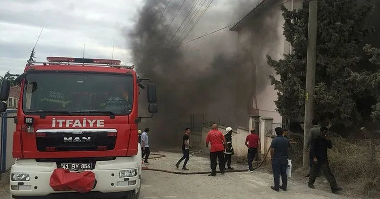 Kocaeli’de okulun yakıt tankı, değişim sırasında alev aldı