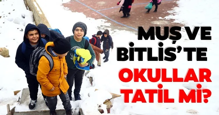 Bitlis ve Muş’ta yarın okullar tatil mi? 24 Şubat Bitlis ve Muş’ta okullar tatil olacak mı?