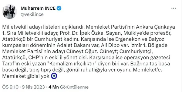 Listedeki isimlere tepki gösteren Muharrem İnce CHP'lilere seslendi: Bağrınıza taş basmayın