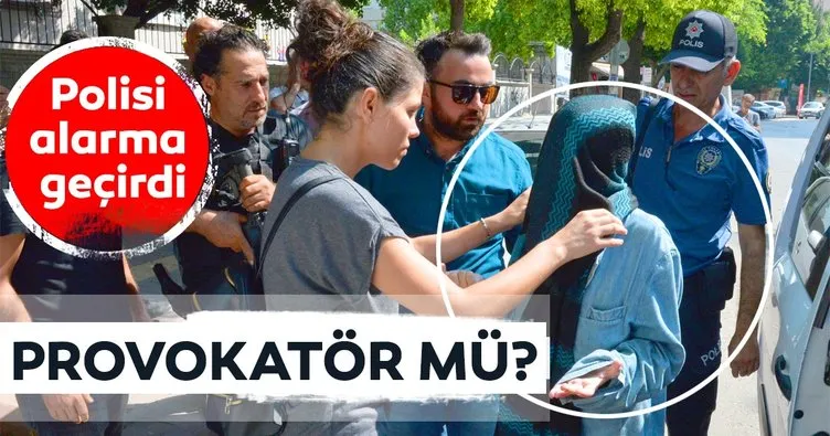 Adana'da yüzü kapalı kadın paniği
