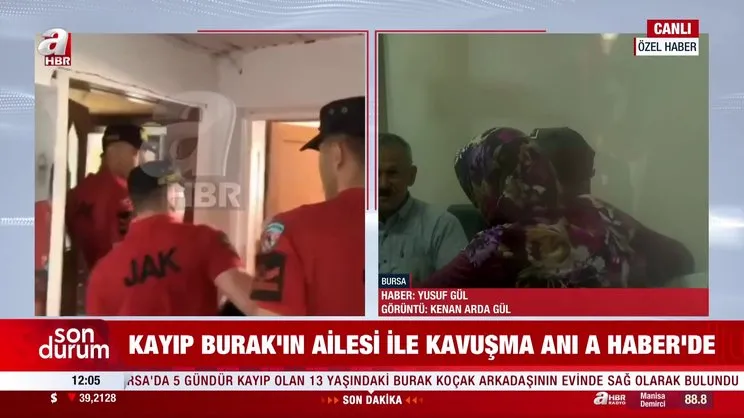 Bursa'da 5 gündür aranan 13 yaşındaki Burak Koçak arkadaşının evinde bulundu | Video