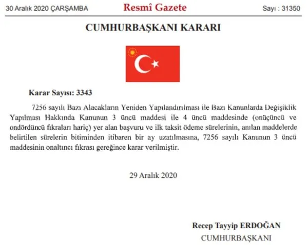 7256 Sayili Borc Yapilandirma Basvuru Son Dakika Uzatildi Kyk Sgk Mtv Ve Vergi Borcu Yapilandirma Nasil Yapilir Son Dakika Haberler