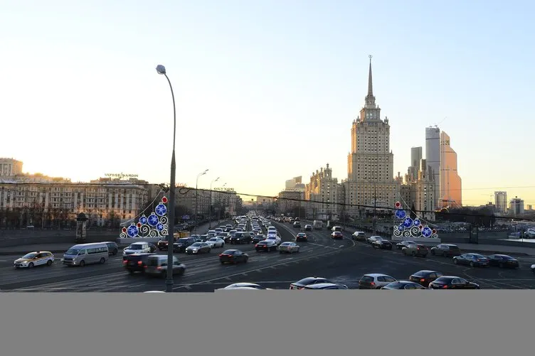 Moskova’da trafik yoğunluğu