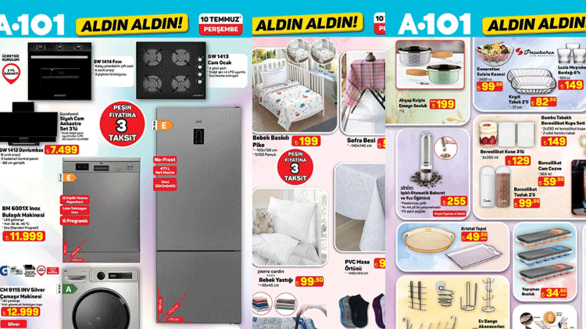 ALDIN ALDIN! 10 Temmuz A101 aktüel ürünler neler? Çekme karavan bu hafta A101 zincir marketlerde!