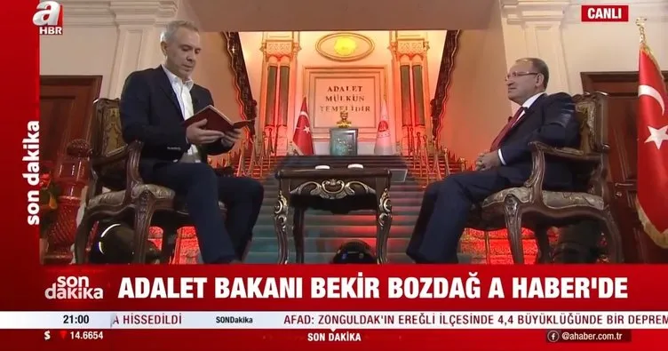 Son dakika: Adalet Bakanı Bekir Bozdağ A Haber’de