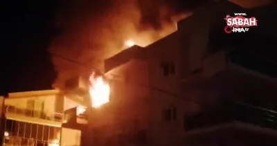 Öfkeli koca binayı ateşe verdi, mahalleli sokağa döküldü | Video