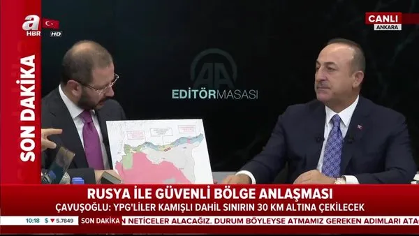 İşte güvenli bölgenin haritası... Dışişleri Bakanı Mevlüt Çavuşoğlu, mutabakatın detaylarını canlı yayında açıkladı!
