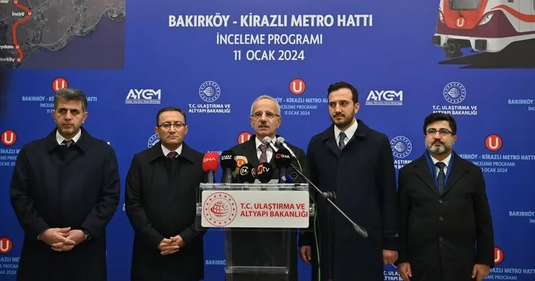 Bakan Uraloğlu: “Bakırköy–Kirazlı metro hattı Şubat sonunda hizmete açılacak”