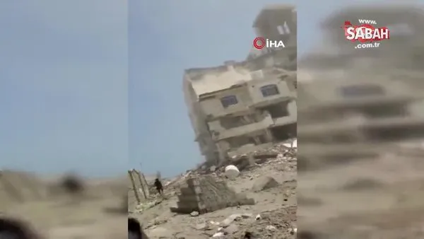 Yemen'de bir binanın çatısı çöktü! Onlarca ölü ve yaralı var! Dehşet anları kamerada | Video