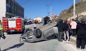 Kütahya’da otomobil takla attı: 1 yaralı