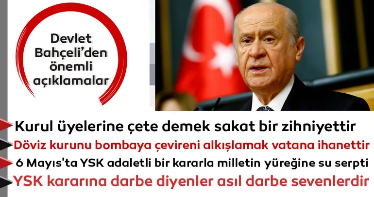 Devlet Bahçeli'den grup toplantısında önemli açıklamalar