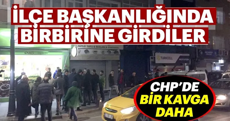 CHP'liler ilçe teşkilatında birbirine girdi