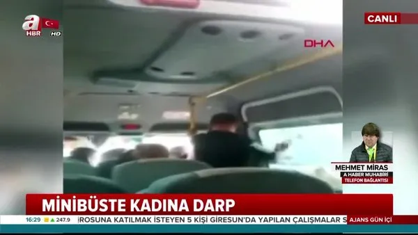 Mersin'de minibüste karısını tekme tokat döven şahıs yakalandı
