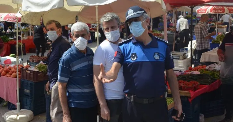 Alanya’da CHP’li vekile zabıtadan maske uyarısı