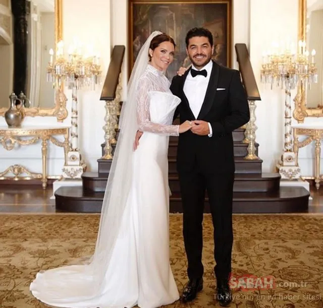 Ünlü model Ebru Şallı ile Uğur Akkuş Çırağan Sarayı’nda evlendi!