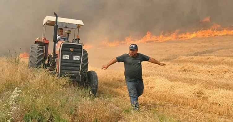 Pamukkale’de anız yangını ormana sıçradı