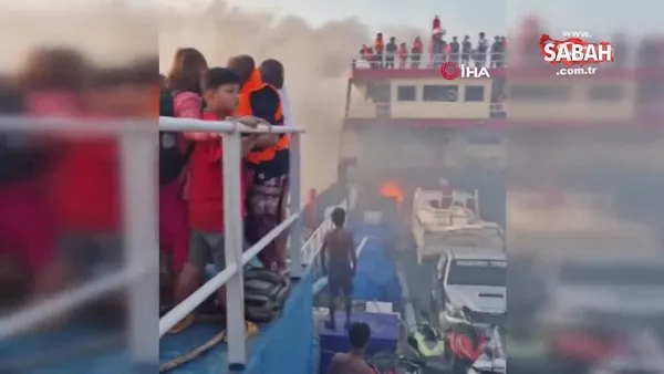Tayland'da feribot yandı: 108 kişi son anda kurtarıldı | Video